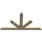 Ekena Millwork Saratoga Rough Sawn Timber Gable Bracket, Douglas Fir, 60"W x 32"H x 2"D x 4"F, 13/12 Pitch GBW060X32X0204SAR00RDF - alternate 3